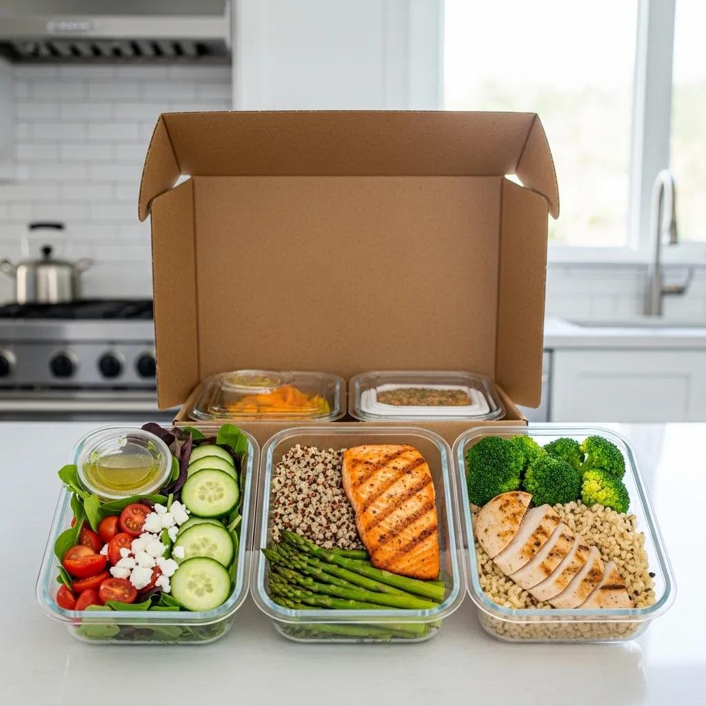 Healthy meal delivery options showcasing nutritious meals for busy lifestyles