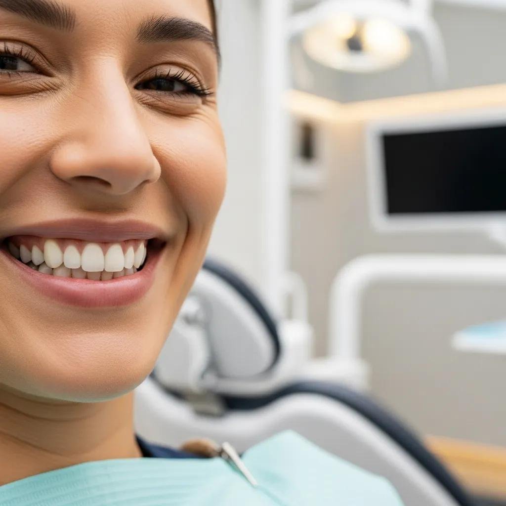 Person smiling confidently after cosmetic dental treatment