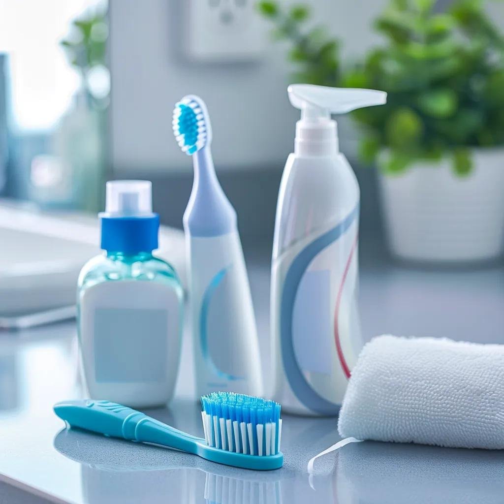 Toothbrush, toothpaste and floss for dental care